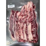 1-BEEF SHORTRIBS BONE IN CHOICE EXCEL SLICED 120G PC 1KG PACK_FG